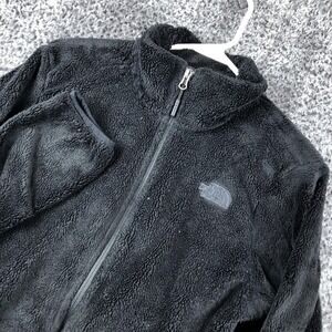 The North Face Sherpa Fleece Jacket Womens Medium Black Full Zip Warm Lined
